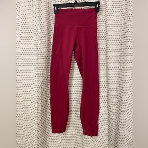 Lululemon pomegranate colored legging, size 4!